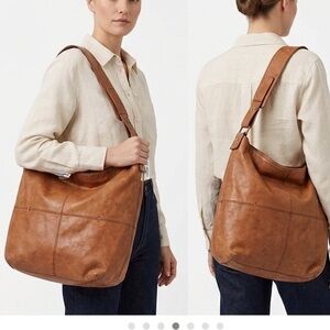 Kooba Tan Leather Hobo Bag